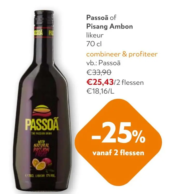 Aanbieding: Passoã of Pisang Ambon likeur