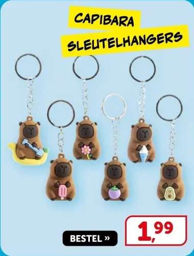 Aanbieding: Capibara Sleutelhangers