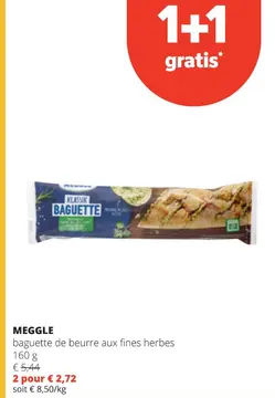 Offre: baguette de beurre aux fines herbes