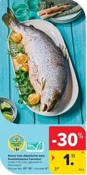 Aanbieding: Kleine hele Atlantische zalm Kwaliteitsketen