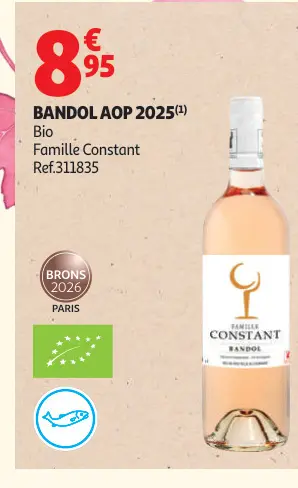 Promotie: Bandol AOP 2025 Bio Famille Constant