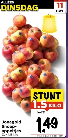 Aanbieding: Jonagold Snoep-appeltjes