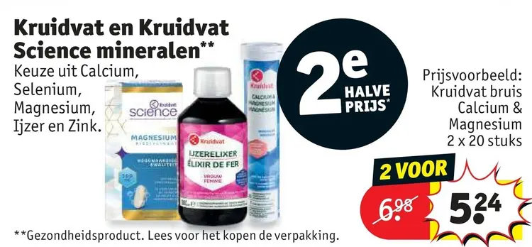 Aanbieding: Kruidvat en Kruidvat Science mineralen