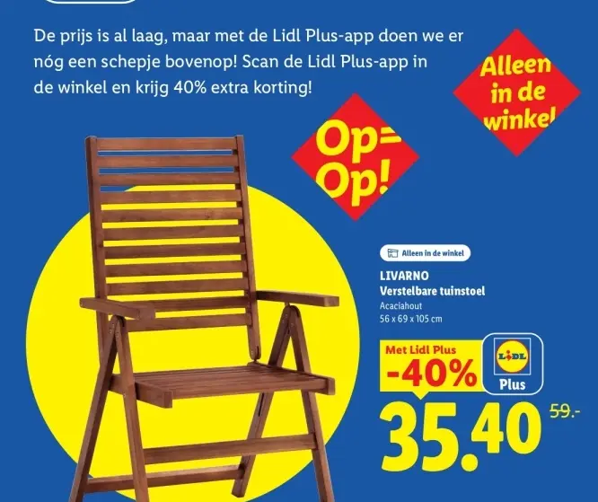 Aanbieding: Verstelbare tuinstoel