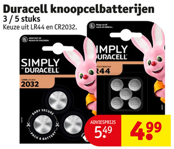 Aanbieding: Duracell knoopcelbatterijen