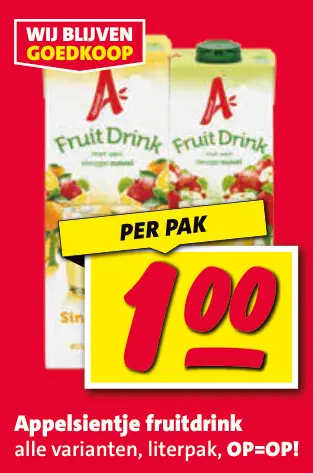 Aanbieding: fruitdrink
