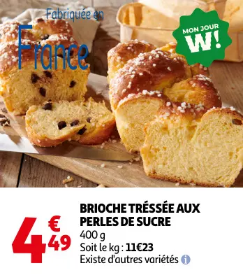 Promotie: Brioche tréssée aux perles de sucre