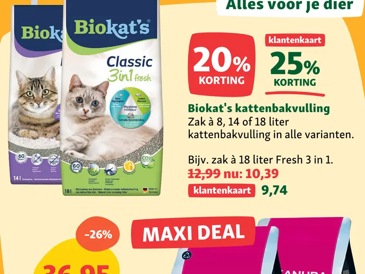 Aanbieding: Biokat's kattenbakvulling