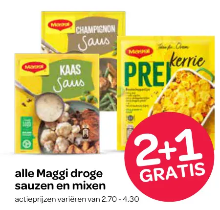 Aanbieding: Alle Maggi droge sauzen en mixen