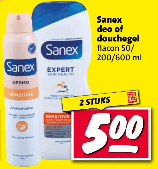 Aanbieding: Sanex deo of douchegel