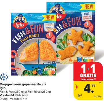 Aanbieding: Diepgevroren gepaneerde vis