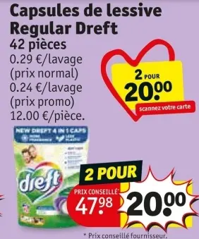 Offre: Capsules de lessive Regular