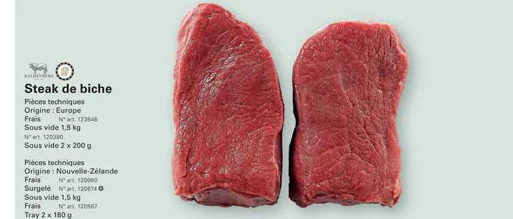 Offre: Steak de biche