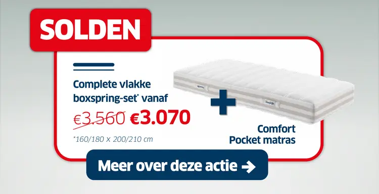 Promotie: Complete vlakke boxspring-set