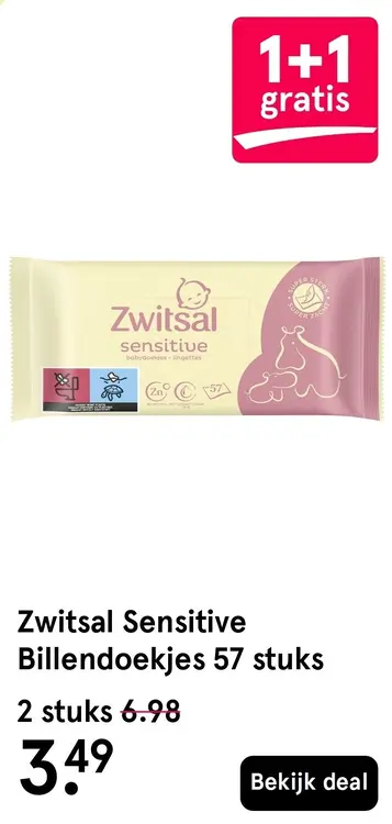 Aanbieding: Zwitsal Sensitive Billendoekjes