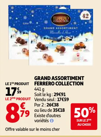 Offre: Grand assortiment FERRERO collection