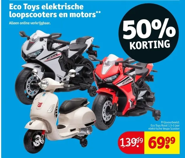 Aanbieding: Eco Toys elektrische loopscooters en motors
