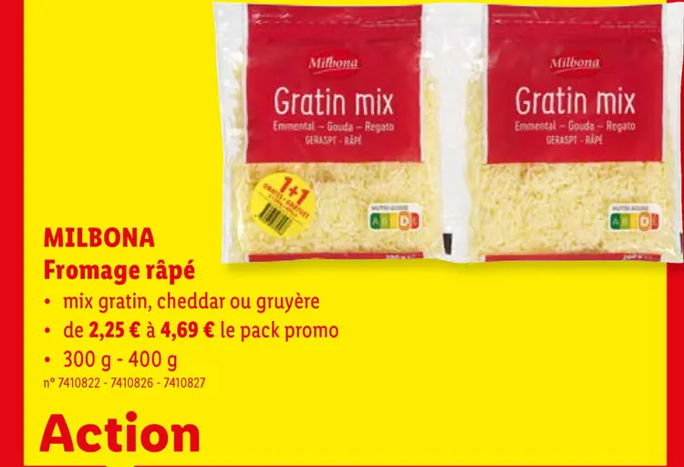Offre: Fromage râpé
