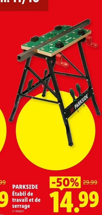 Offre: Établi de travail et de serrage