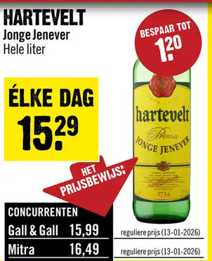 Aanbieding: Hartevelt Jonge Jenever 100 cl