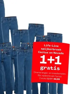 Aanbieding: Life-Line spijkerbroek Cactus en Nevada