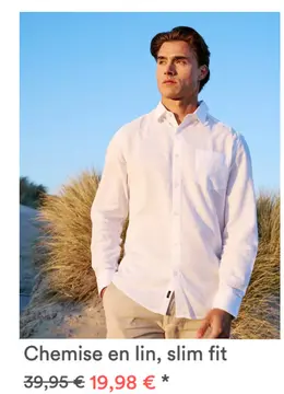 Offre: Chemise en lin, slim fit