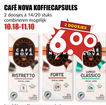 Aanbieding: Café nova koffiecapsules