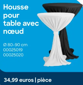 Offre: Housse pour table avec noeud