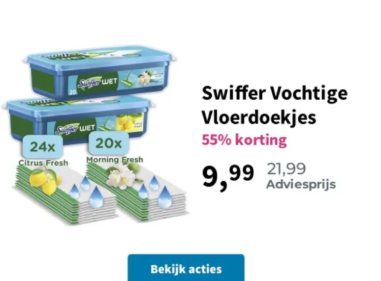 Aanbieding: Swiffer Vochtige Vloerdoekjes