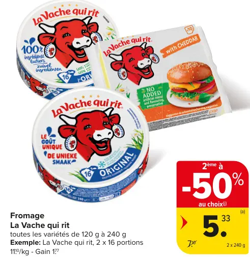 Offre: Fromage La Vache qui rit