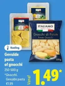 Aanbieding: Gevulde pasta of gnocchi