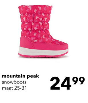 Aanbieding: Mountain Peak gevoerde kinder snowboots roze