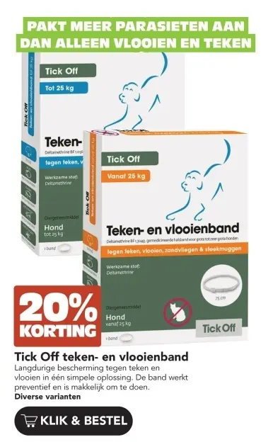 Aanbieding: Tick Off teken- en vlooienband