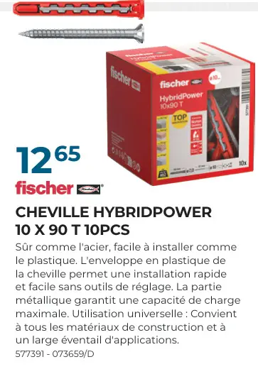 Offre: Cheville hybridpower 10 x 90 t 10pcs
