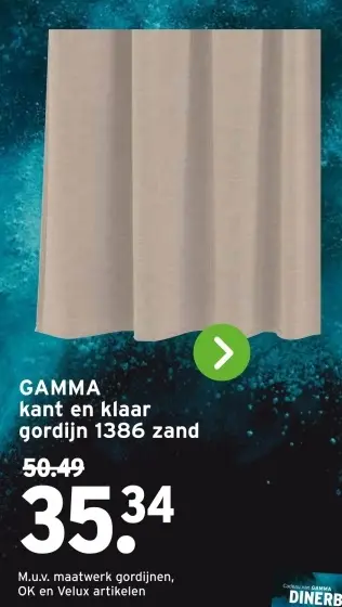 Aanbieding: kant en klaar gordijn 1386 zand