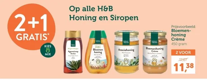 Promotie: Bloemenhoning Crème