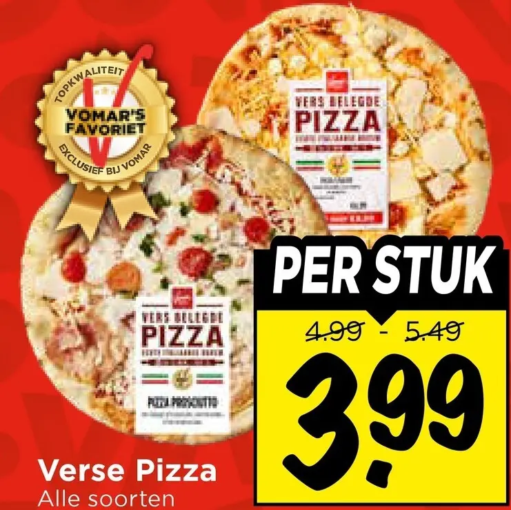 Aanbieding: Verse Pizza
