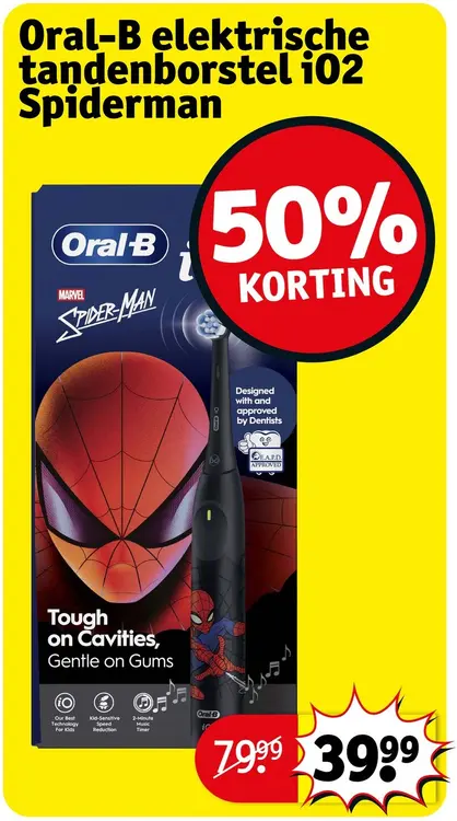 Promotie: Elektrische tandenborstel iO2 Spiderman