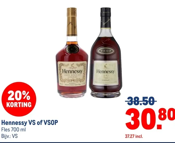 Aanbieding: Hennessy VS of VSOP