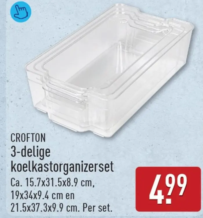 Aanbieding: 3-delige koelkastorganizerset