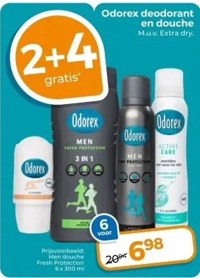 Aanbieding: Odorex deodorant en douche