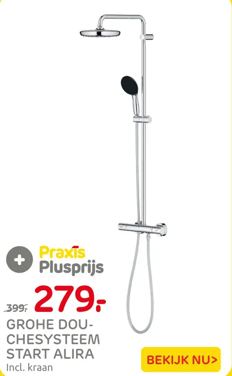 Aanbieding: Grohe douchesysteem start alira