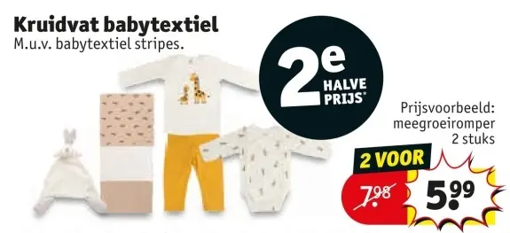 Aanbieding: Kruidvat babytextiel