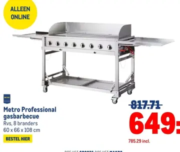 Aanbieding: Metro Professional gasbarbecue