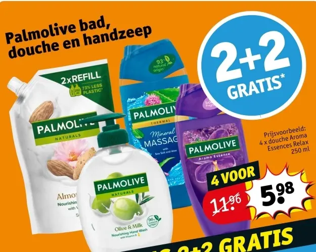 Aanbieding: Palmolive bad, douche en handzeep