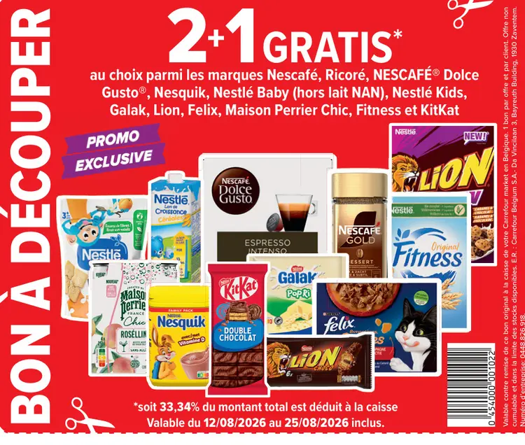 Offre: 2+1 gratis