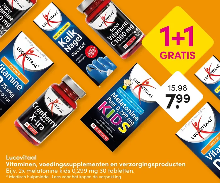 Aanbieding: Vitaminen, voedingssupplementen en verzorgingsproducten
