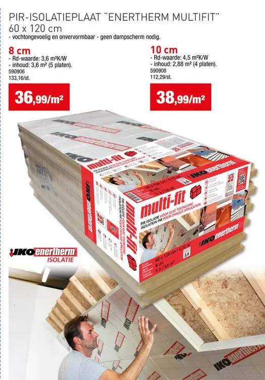 Promotie: Pir-isolatieplaat enertherm multifit