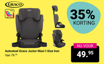 Aanbieding: Autostoel Graco Junior Maxi I-Size Iron