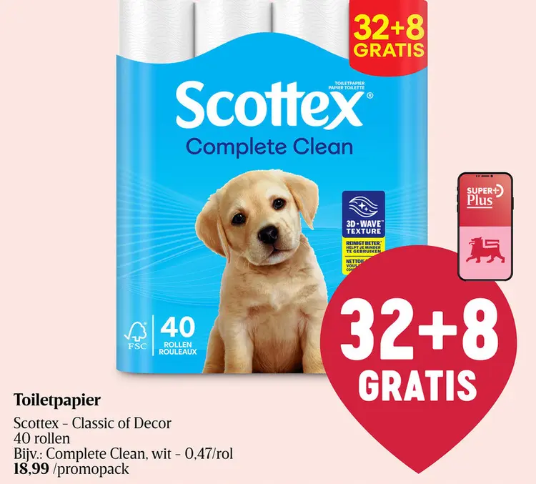 Promotie: Toiletpapier Scottex - Classic of Decor